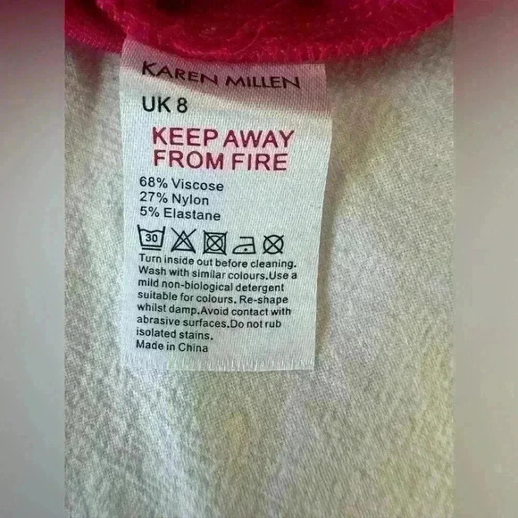 Karen Miller Lace Sleeve Jersey Pencil Midi Dress Size 4 - Picture 9 of 9